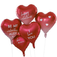 5 whispering love foil balloons XXcm