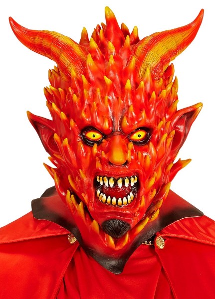 Máscara de diablo de llamas