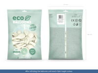 Vorschau: 100 Eco metallic Ballons weiß 30cm