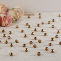 134 matt gold sprinkled decoration beads