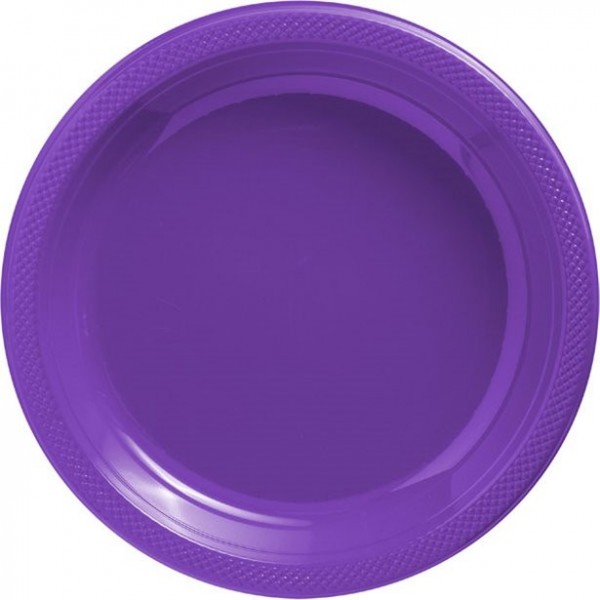 50 Violette Kunststoff Teller 26cm