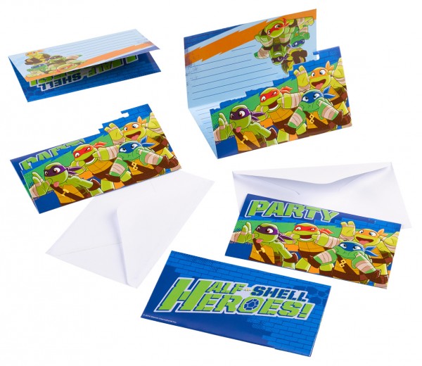 Ninja Turtles Half Shell Heroes Party Einladungskarte