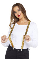 Preview: Sequin suspenders gold for adults