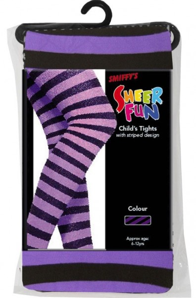 Crazy Stripes Lady Tights Purple-Black 2