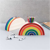 Preview: Wooden rainbow blank with vase