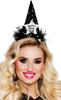 Preview: Happy New Year headband with mini pointed hat