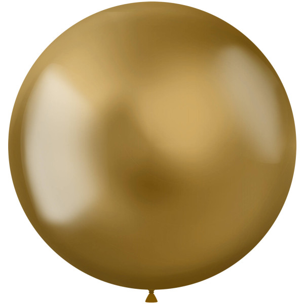 5 Shiny Star Luftballons gold 48cm