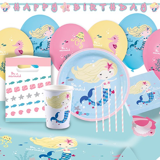 Be a mermaid party package 72 pcs
