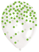 Aperçu: 6 ballons de pluie de confettis colorés 27,5 cm