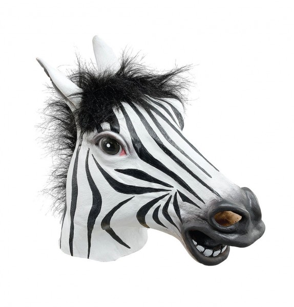 Máscara de cabeza completa Mister Stripes Zebra