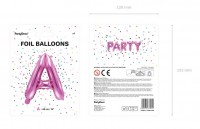 Preview: Letter A foil balloon fuchsia 35cm