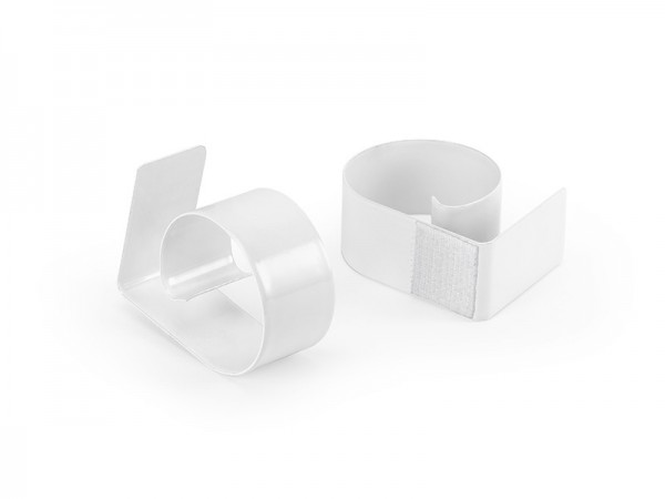 10 table clips white metal with Velcro