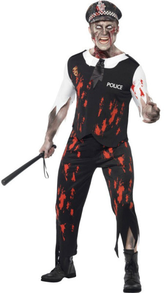 Wahnsinniger Zombie Polizist Herren Kostüm