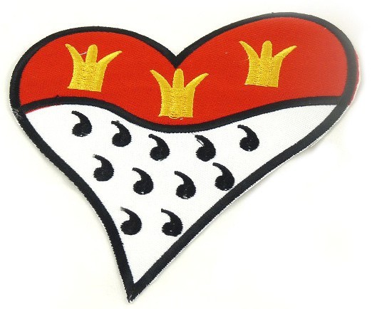 Cologne iron-on patch heart coat of arms