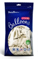 Vorschau: 50 Partystar metallic Ballons weiß 23cm