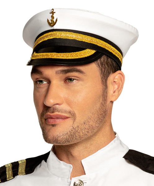 Chic cruise ship captain hat