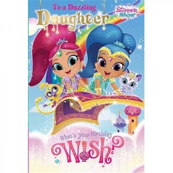 Carte d'anniversaire Shimmer and Shine Daughter