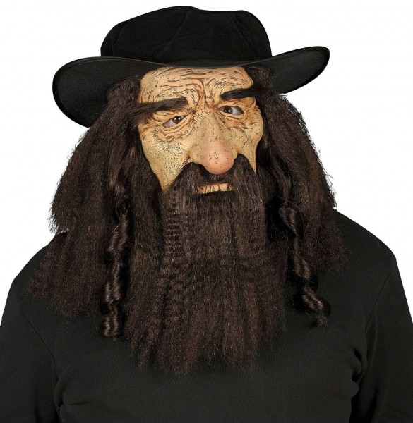 Rabbiner Maske mit Bart und Haaren