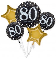 80. Geburtstag Folienballon Bouquet