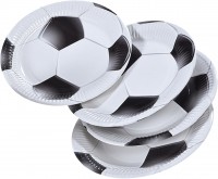 8 platos de papel pelotas de fútbol