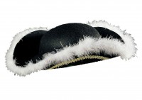 Vista previa: Sombrero pirata de plumas clásico