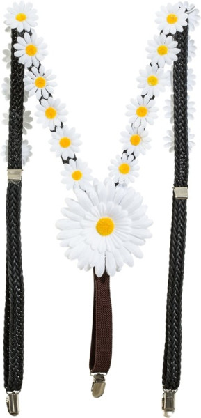 Flower power daisy suspenders