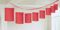 Ghirlanda con lanterne di carta rosse 3,7m