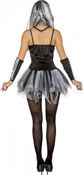Scary skeleton dress with tulle skirt for women 2