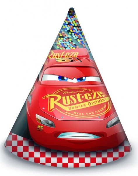 Cars 3 Evolution paper party hats 6 pack