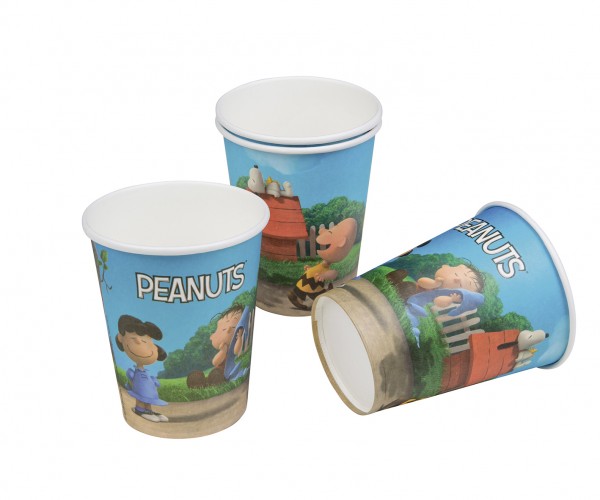 6-pack Peanuts paper cups child's birthday 23cm