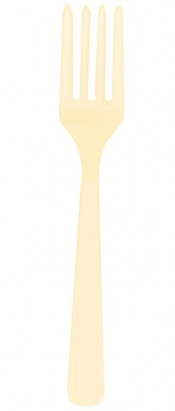 20 fourchettes en plastique Mila vanille