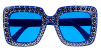Okulary imprezowe Bling Bling niebieskie