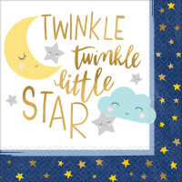 16 Twinkle Little Star Servietten 33cm