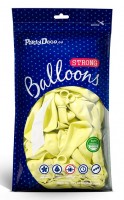 Vorschau: 50 Partystar Luftballons pastellgelb 30cm