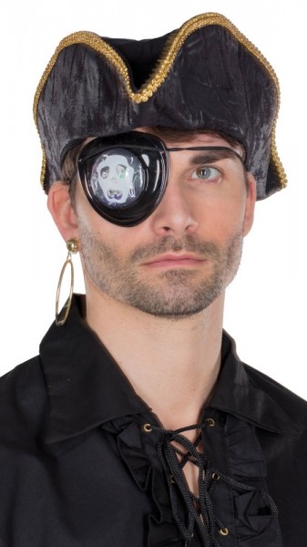LED Totenkopf Piraten Augenklappe