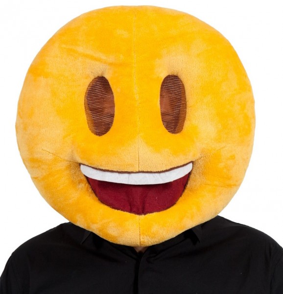 Máscara sonriente emoji riendo