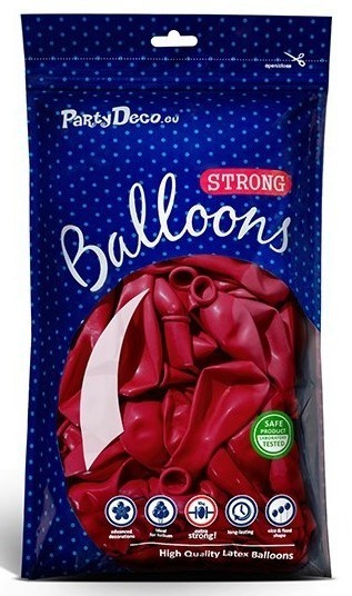 100 Transparente Partystar Ballons pink 27cm 2