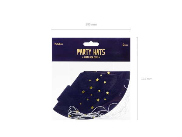 6 party star hats 11cm 7