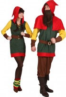Förhandsgranskning: Tricolor gnome kostym för kvinnor
