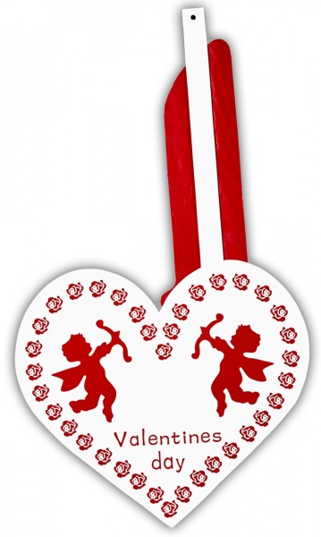 Abanico San Valentín rojo 61cm 2