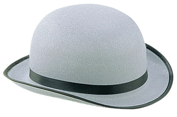 Klasyczny melonowy kapelusz filcowy w kolorze szarym