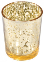 Preview: Candle holder Crushed Golden 6.5cm