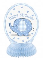 Förhandsgranskning: 4 Elephant Baby Party Honeycomb Ball Centerpieces Azurblå