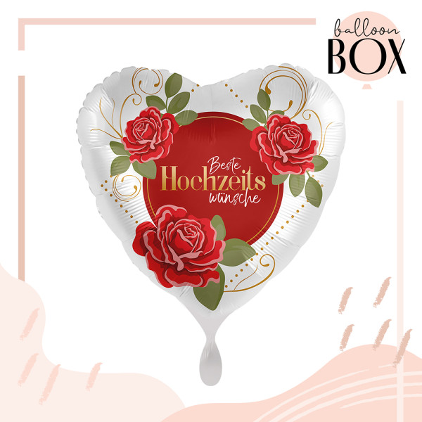Balloha Geschenkbox DIY rosiger Hochzeitswunsch XL