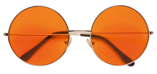 Jaren 70 hippie bril oranje