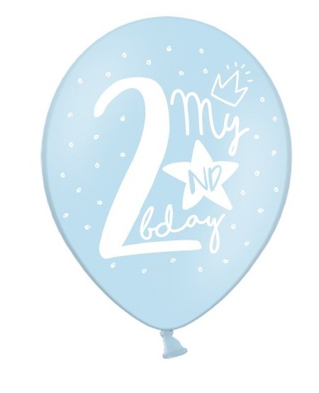 50 bunte Ballons 2. Geburtstag Pastell 30cm 3