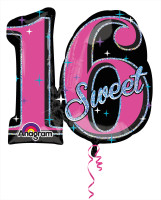 Anteprima: Palloncino foil Sweet 16 Birthday Princess 71 x 66 cm