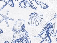 Preview: 20 octopus napkins ahoy 33 x 33cm