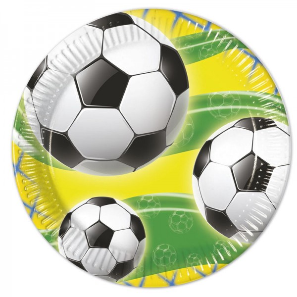 8 football World Cup paper plates 20cm