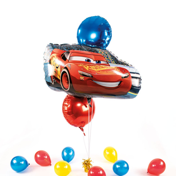 XXL Heliumballon in der Box 3-teiliges Set Lightning McQueen